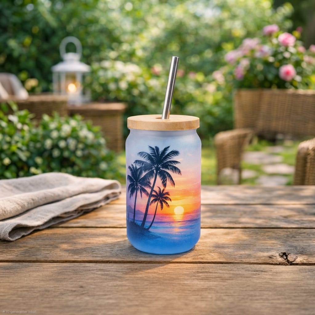 Personalisierter Glas Trinkbecher