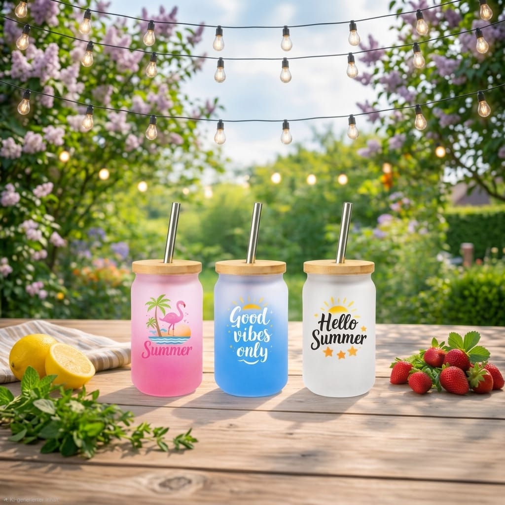 Personalisierter Glas Trinkbecher