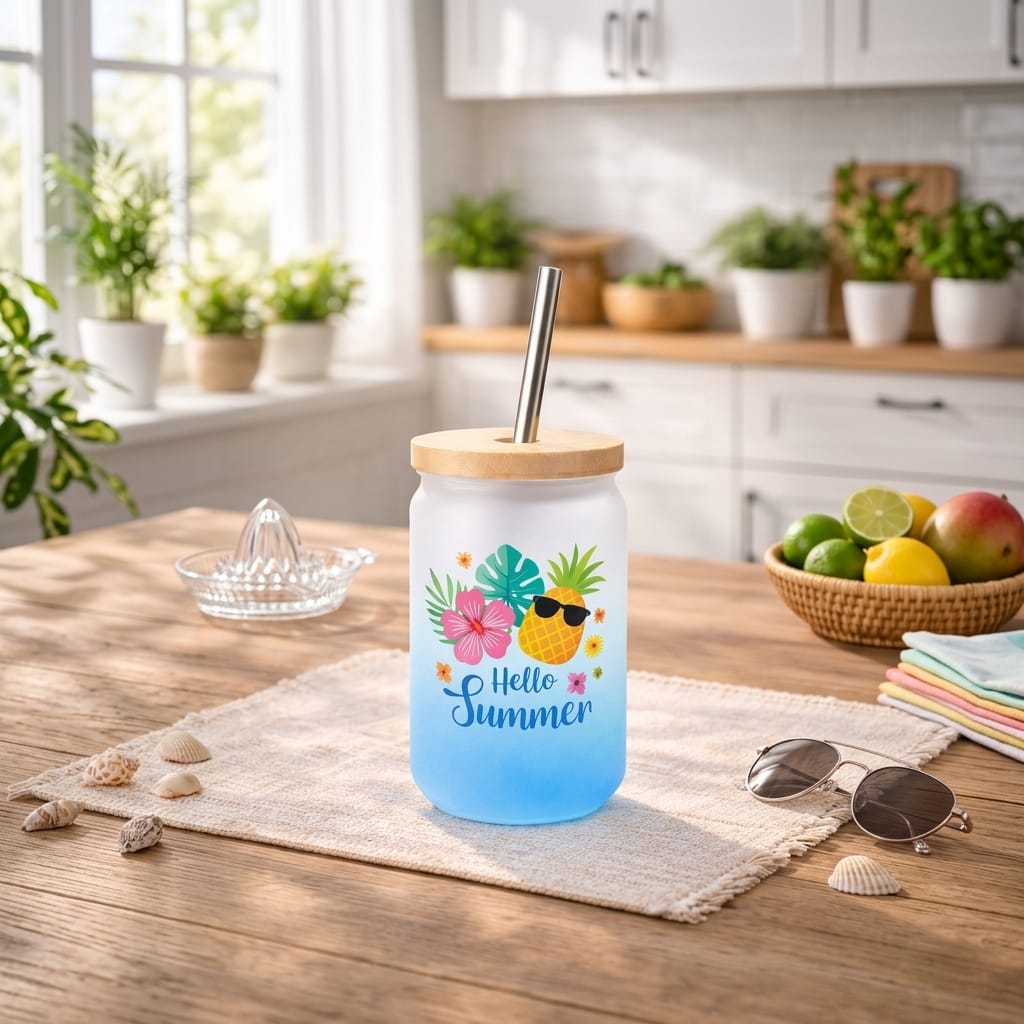 Personalisierter Glas Trinkbecher